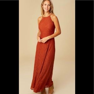 Altar’d State Maxi Dress Rust Red